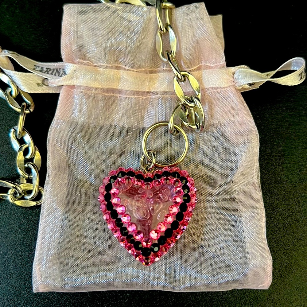 Tarina Tarantino Heart Rhinestone Necklace